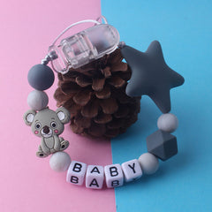 Silicone Pacifier Chain Baby Anti-Drop Pentagram Clip