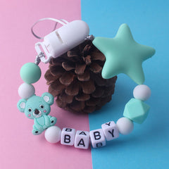 Silicone Pacifier Chain Baby Anti-Drop Pentagram Clip