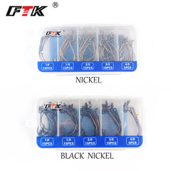 60pcs Offset Jigging Fishing Hooks Strong & Durable