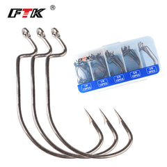 60pcs Offset Jigging Fishing Hooks Strong & Durable