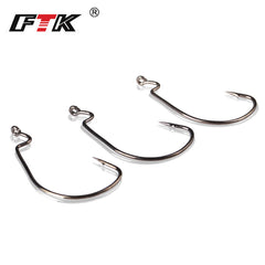 60pcs Offset Jigging Fishing Hooks Strong & Durable