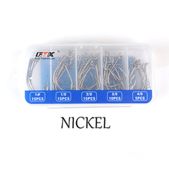 60pcs Offset Jigging Fishing Hooks Strong & Durable