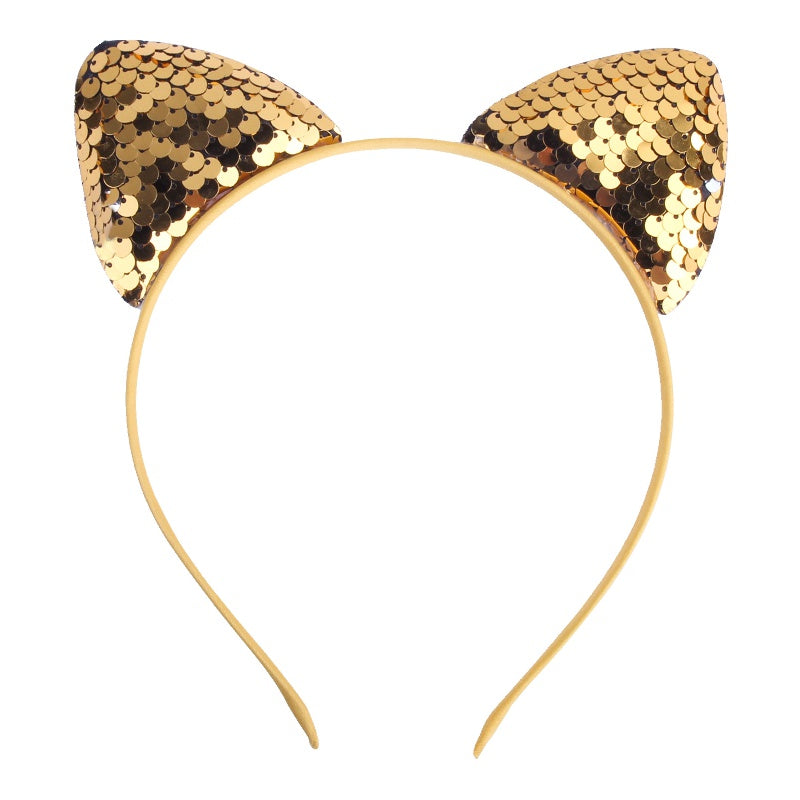 Sequined Cat Ears Hair Hoop Head Accessory for Girls
