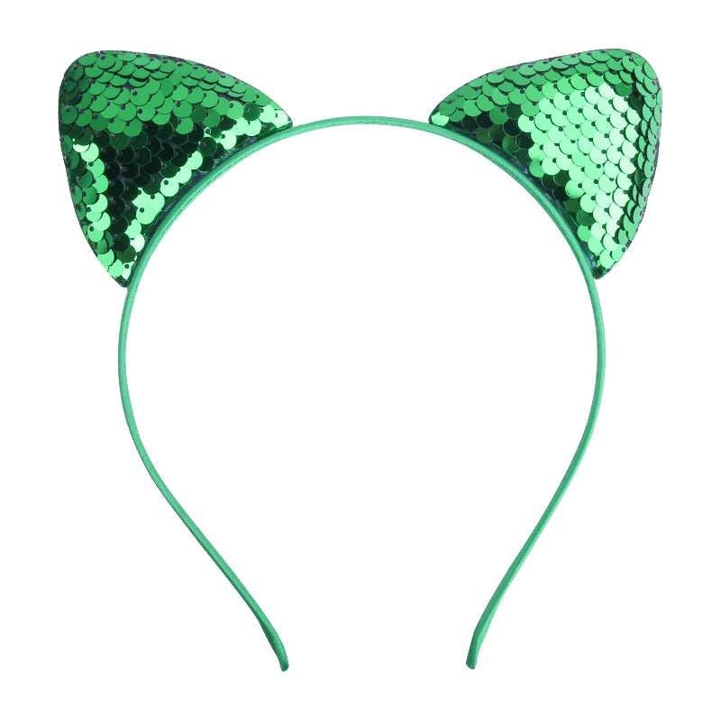 Sequined Cat Ears Hair Hoop Head Accessory for Girls