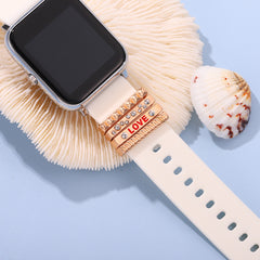 4pcs Watch Silicone Strap Decorative Rings DIY Charms For Watch Band