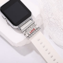 4pcs Watch Silicone Strap Decorative Rings DIY Charms For Watch Band