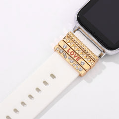 4pcs Watch Silicone Strap Decorative Rings DIY Charms For Watch Band