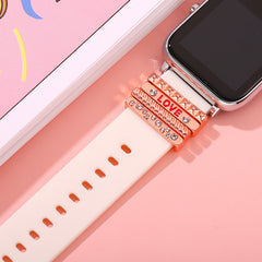 4pcs Watch Silicone Strap Decorative Rings DIY Charms For Watch Band