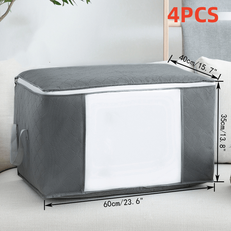 Large Capacity Clothes Organizer Zipper Dustproof Container For Wardrobe