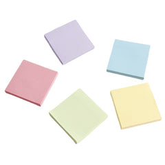 5 Packs of 5 Colors Sticky Notes 3x7.62 cm Self-Adhesive Colored Sticky Notes