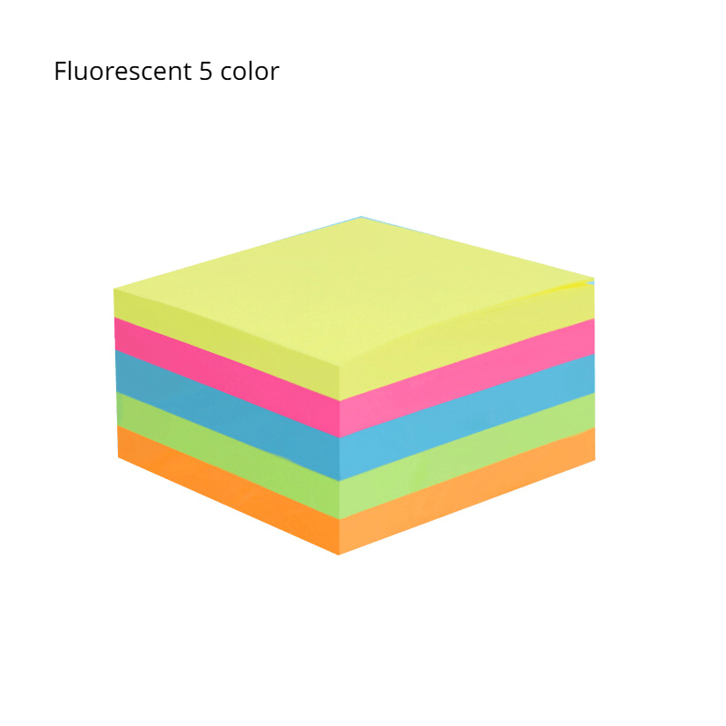 5 Packs of 5 Colors Sticky Notes 3x7.62 cm Self-Adhesive Colored Sticky Notes