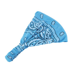 Paisley Print Elastic Headband Solid Boho Headscarf