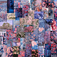 64pcs Rose Wallpaper Stickers for Scrapbooking and Crafts