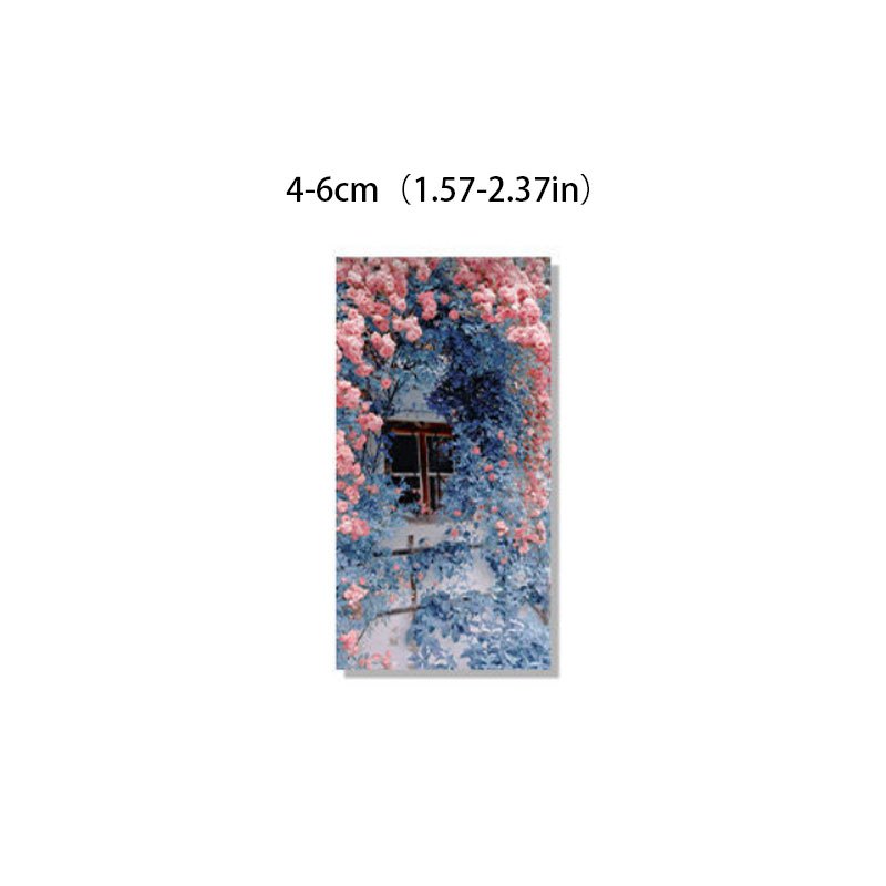 64pcs Rose Wallpaper Stickers for Scrapbooking and Crafts