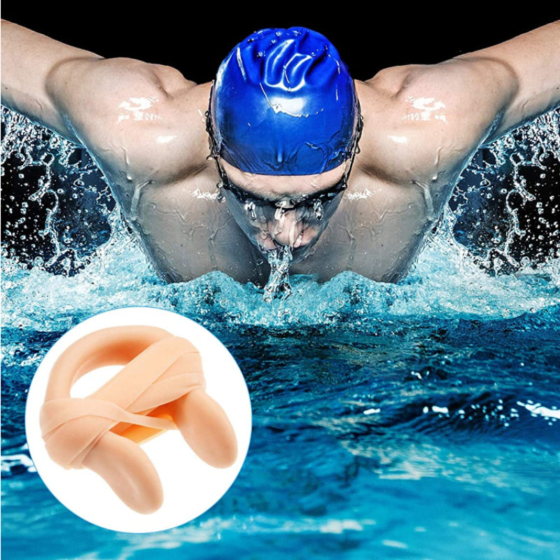 Waterproof Nose Clip with Rope for Swimming - Kids and Adults