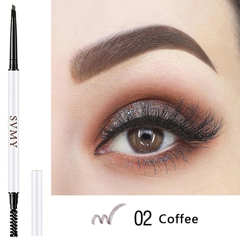 Waterproof Eyebrow Pencil with Spoolie Brush, 4 Colors