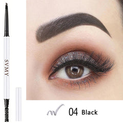 Waterproof Eyebrow Pencil with Spoolie Brush, 4 Colors