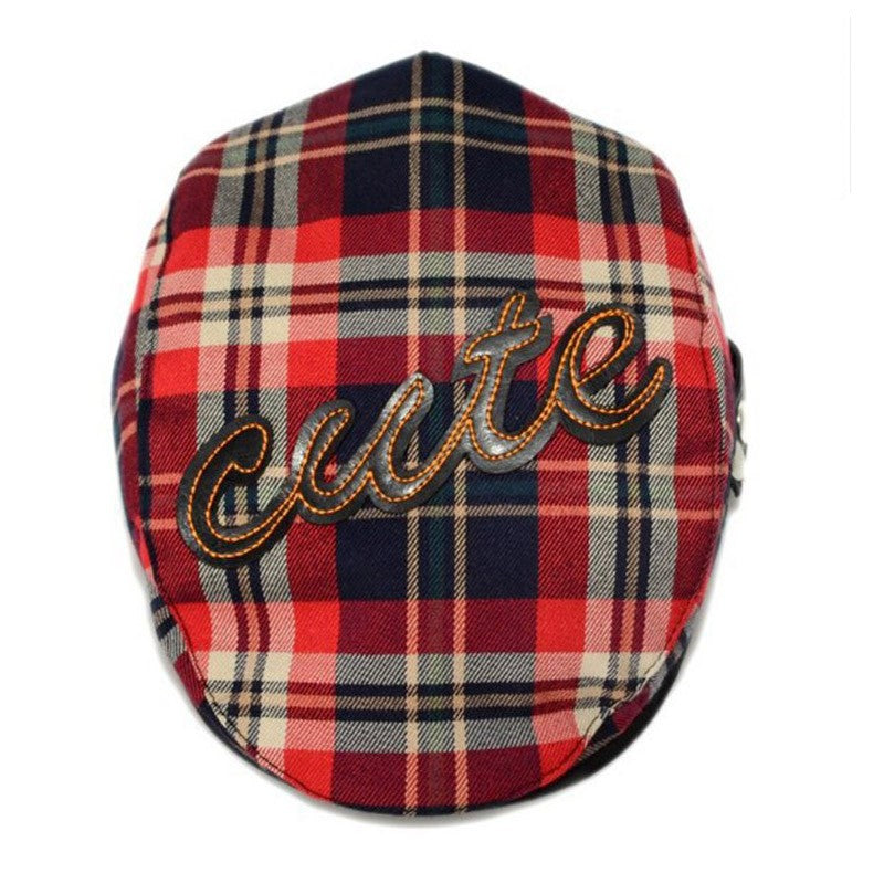 Baby Beret Hat Herringbone Flat Adjustable Cap Comfortable Toddler Sun Cap