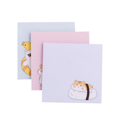 Cartoon Bear Hamster Sticky Notes for Students