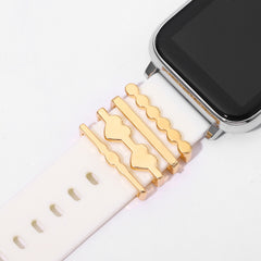 4pcs Watch Silicone Decorative Rings Strap Buckles DIY Charms