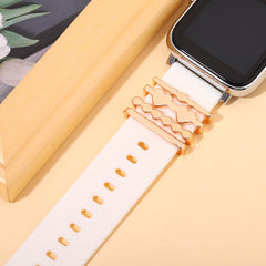 4pcs Watch Silicone Decorative Rings Strap Buckles DIY Charms