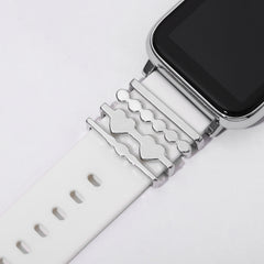 4pcs Watch Silicone Decorative Rings Strap Buckles DIY Charms