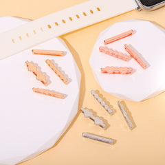 4pcs Watch Silicone Decorative Rings Strap Buckles DIY Charms