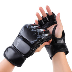 Half Finger Boxing Gloves Adult Thickened Gloves Combat Fighting MMA Training