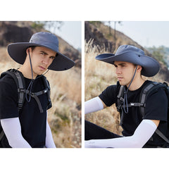 Breathable Mesh Big Brim Fisherman Hat Men's Summer Outdoor Sun Hat