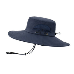 Breathable Mesh Big Brim Fisherman Hat Men's Summer Outdoor Sun Hat
