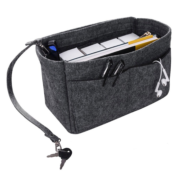 Felt Insert Bag Portable Storage Pouch With Pockets