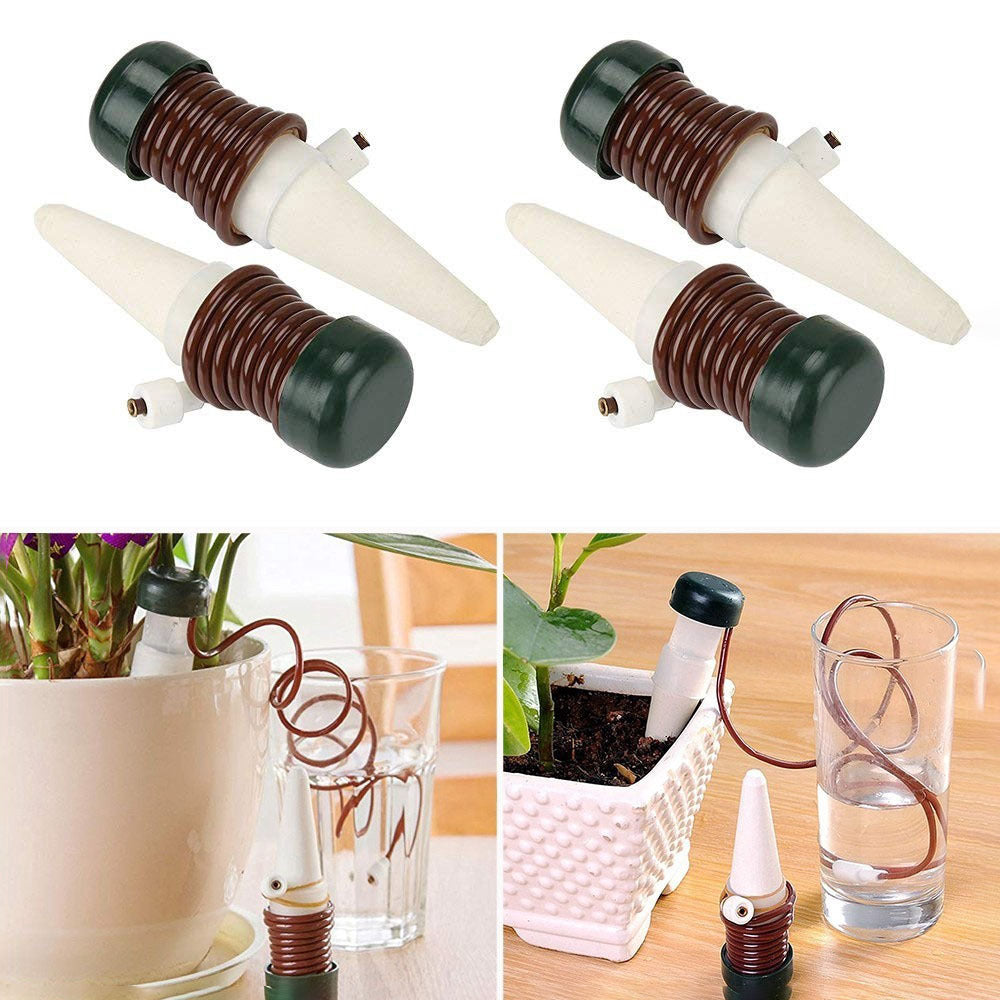 2pcs Plant Self Drip Irrigation Slow Waterers Balcony Succulent Sprinkler