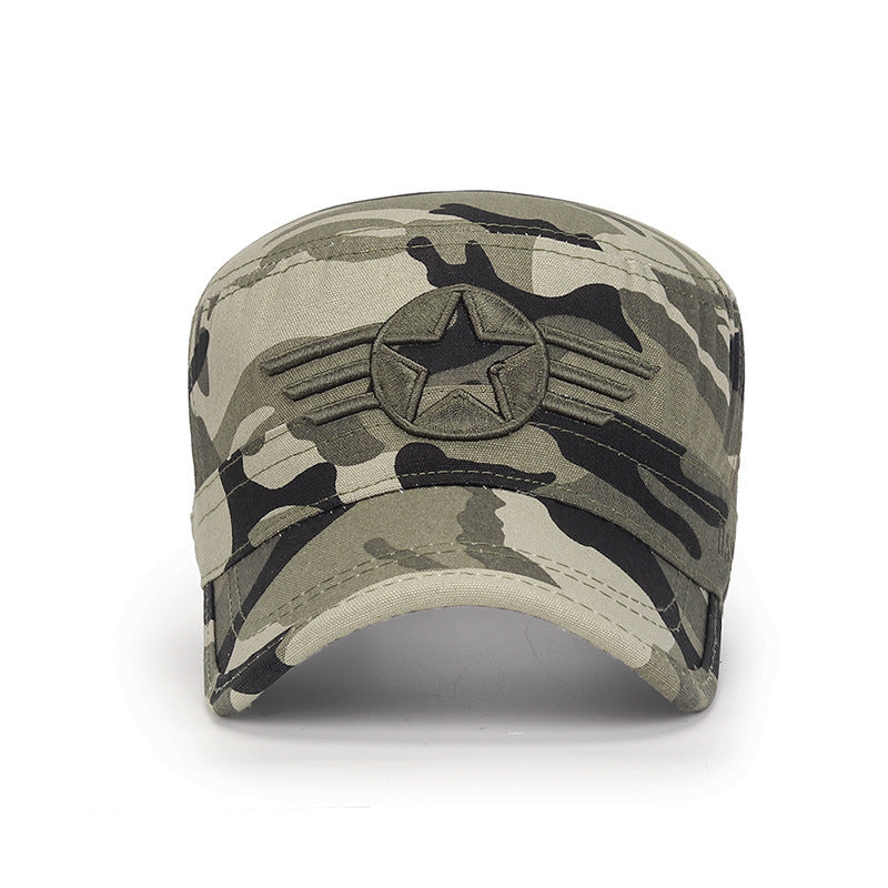 Camo Military Tactical Flat Cap Lightweight Sun Hat