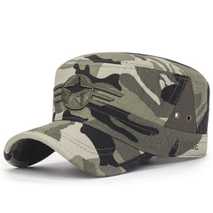 Camo Military Tactical Flat Cap Lightweight Sun Hat