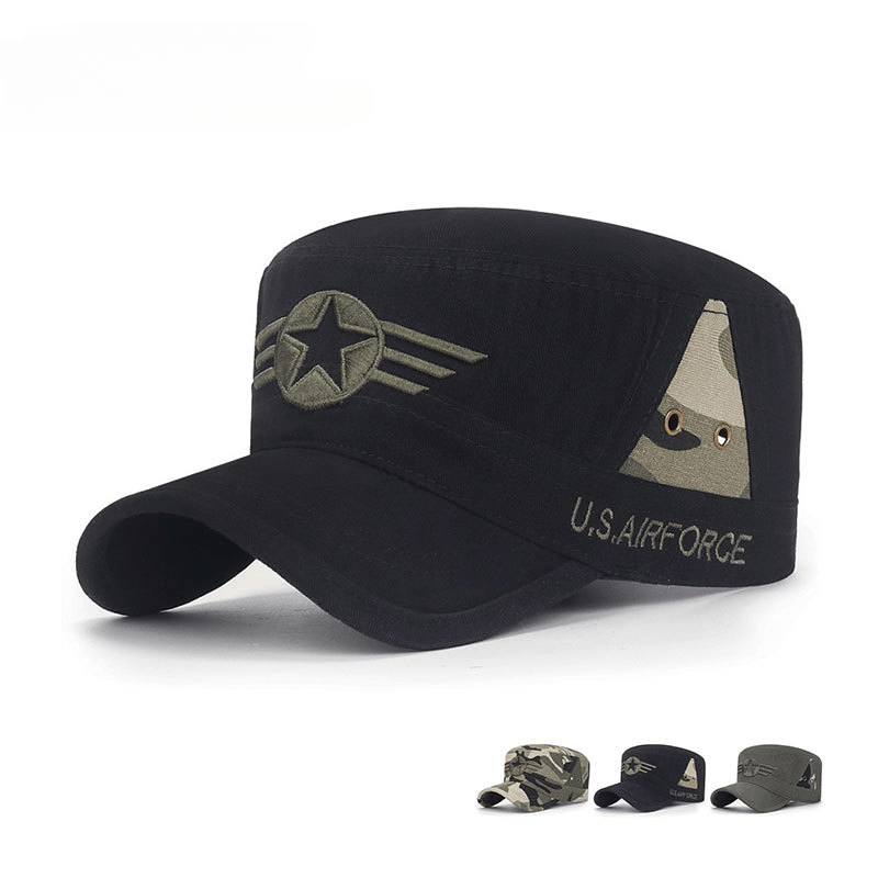 Camo Military Tactical Flat Cap Lightweight Sun Hat