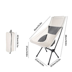 Portable Moon Chair Lightweight Armchair Camping Fishing Beach Picnic Art Painti