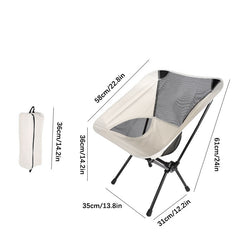 Portable Moon Chair Lightweight Armchair Camping Fishing Beach Picnic Art Painti