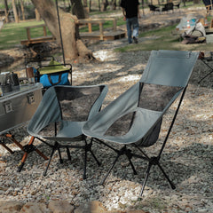 Portable Moon Chair Lightweight Armchair Camping Fishing Beach Picnic Art Painti