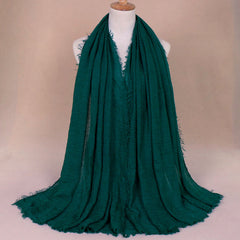 Crinkle Bubble Plain Shawl Sunproof Windproof Large Turban