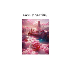 55pcs Pink Flower DIY Washi Scrapbooking Stickers Crafting & Stationery