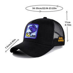 Duck Pattern Baseball Cap with Embroidered ROAD RUNNER Letter