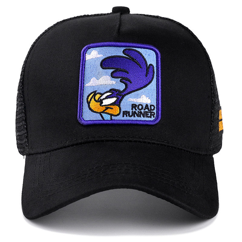 Duck Pattern Baseball Cap with Embroidered ROAD RUNNER Letter