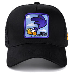 Duck Pattern Baseball Cap with Embroidered ROAD RUNNER Letter
