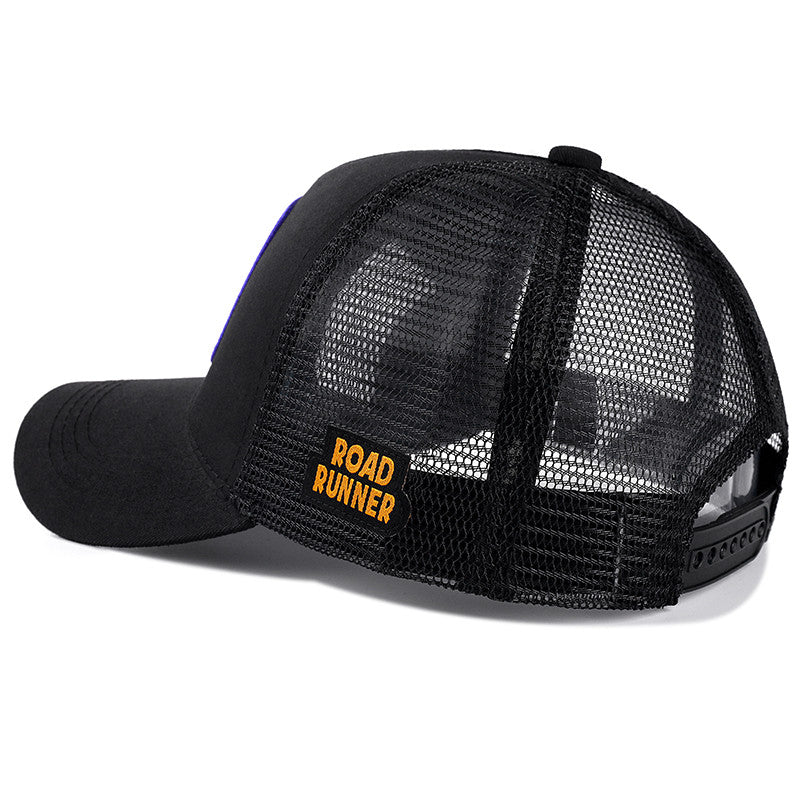 Duck Pattern Baseball Cap with Embroidered ROAD RUNNER Letter