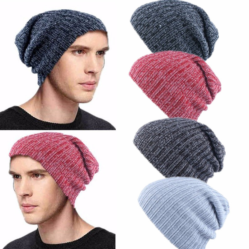 Acrylic Knitted Bonnet Winter Warm Hip Hop Hats Beanies For Unisex