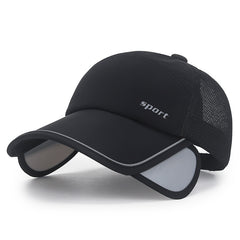 Adjustable Mesh Trucker Hat Breathable Sun Hats Solid Baseball Cap
