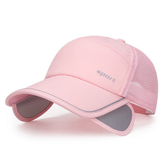 Adjustable Mesh Trucker Hat Breathable Sun Hats Solid Baseball Cap