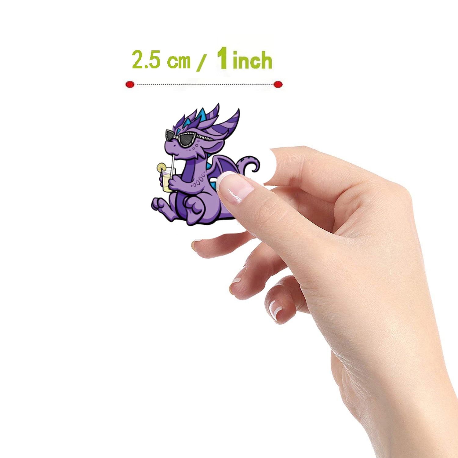 500pcs Dragon Stickers Pack - Animals Cartoon Decals - Waterproof Vinyl Sticker