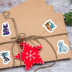 500pcs Dragon Stickers Pack - Animals Cartoon Decals - Waterproof Vinyl Sticker