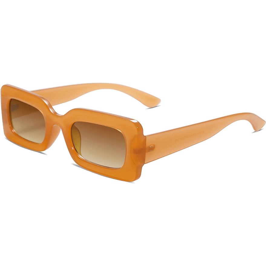 Y2K Rectangle Sunglasses Retro 90s UV400 Sun Shades
